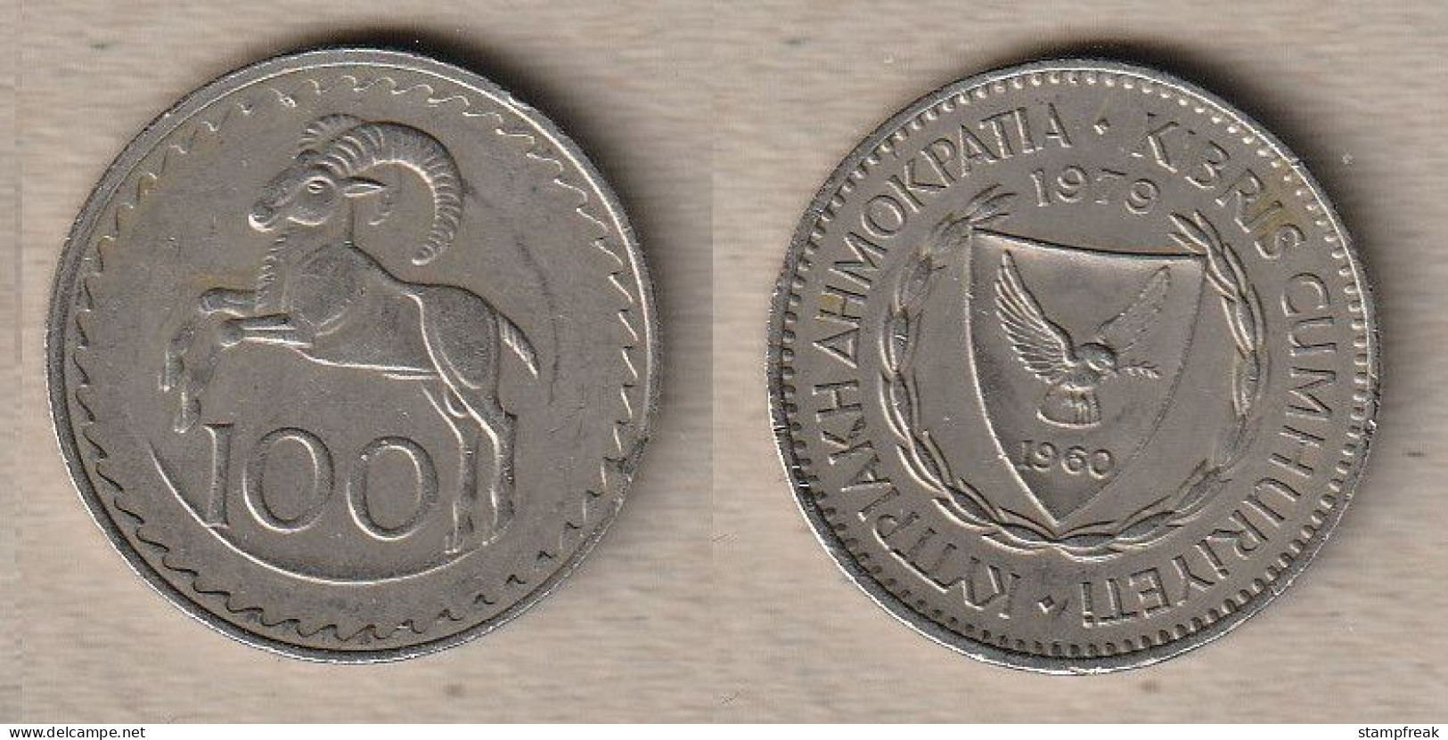 02402) Zypern, 100 Mills 1979 - Zypern