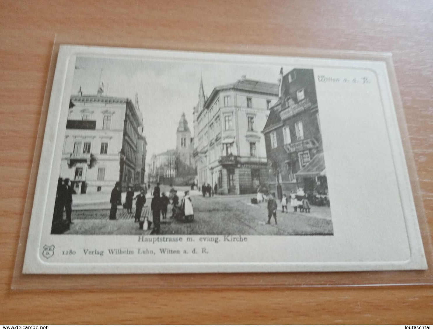 Gruß Aus Witten Hauptstr. Mit Evangel. Kirche Passepartout (K3) - Witten