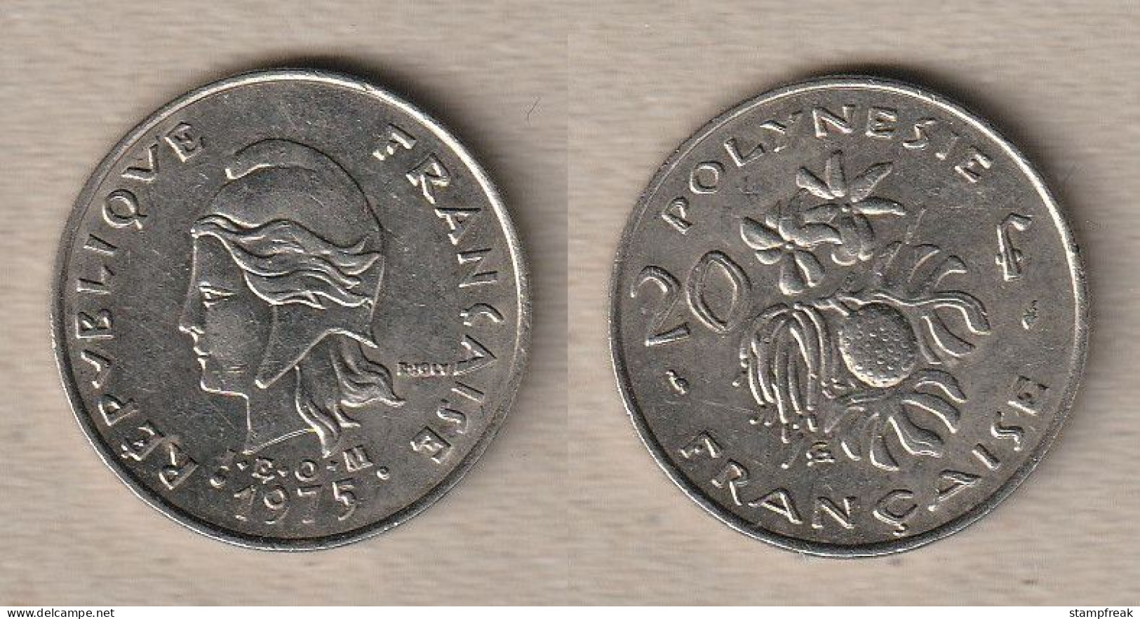 02399) Französisch-Polynesien, 20 Francs 1975 - Polinesia Francesa