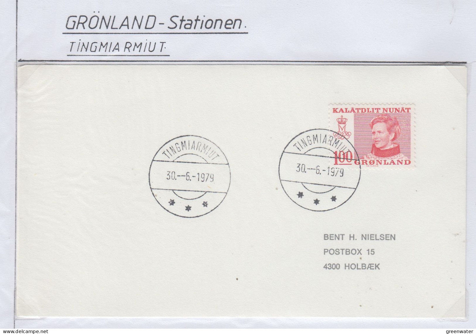 Greenland Station Tingmiarmiut 1 Cover  Ca 1979 (GB191) - Forschungsstationen & Arctic Driftstationen