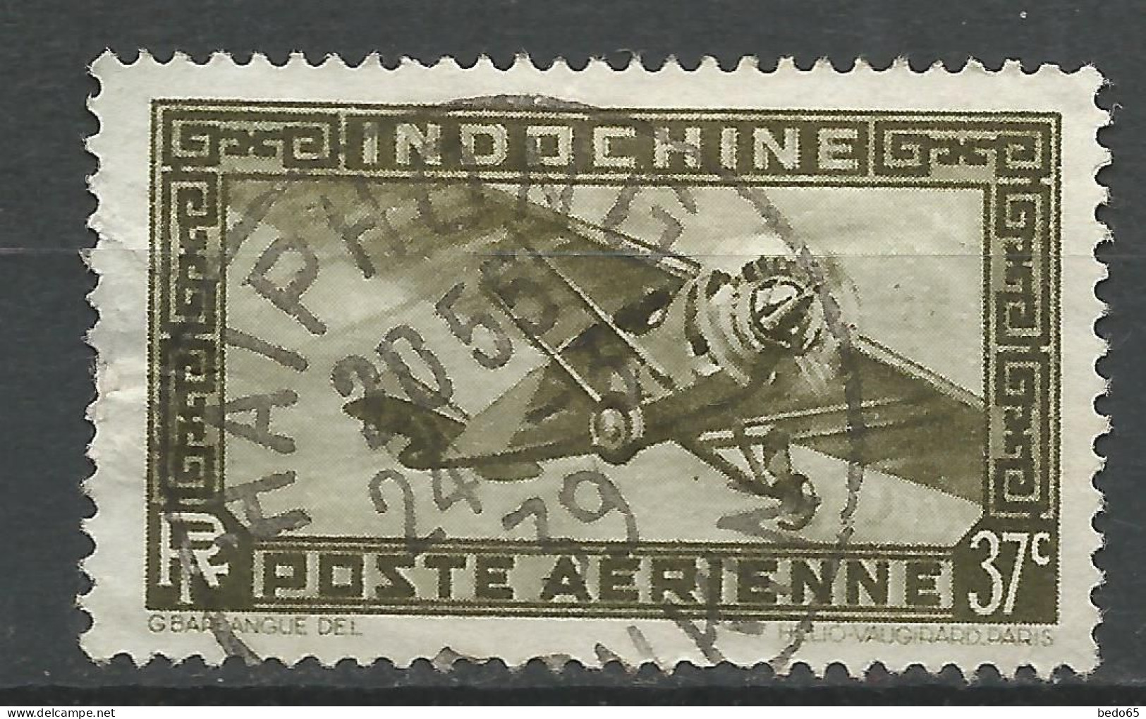 INDOCHINE PA N° 8A CACHET HAIPHONG / Aminci  / Used - Poste Aérienne