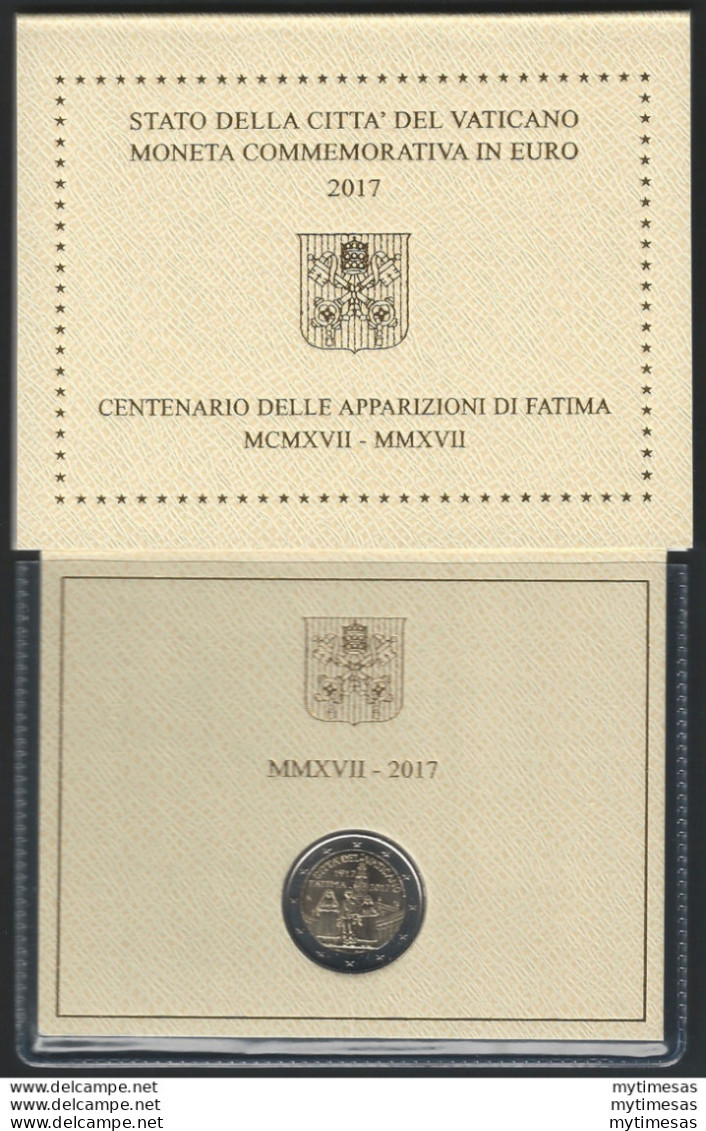2017 Vaticano Fatima Euro 2,00 FDC - BU In Folder - Vatikan