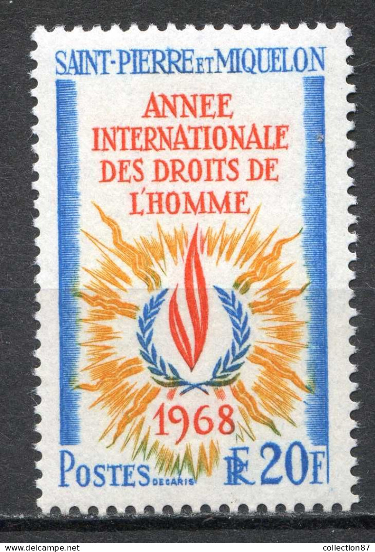 Réf 085 > SAINT PIERRE Et MIQUELON < N° 384 * * < Neuf Luxe -- MNH * * --- > Droits De L'Homme - Unused Stamps