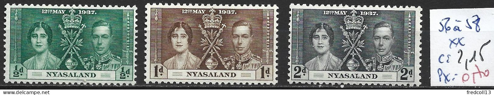 NYASSALAND 56 à 58 ** Côte 2.15 € - Nyassaland (1907-1953)