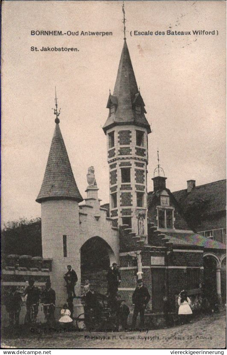 ! Alte Ansichtskarte Bornhem, Oud Antwerpen, Escale Des Bateaux Wilford, Belgien - Bornem