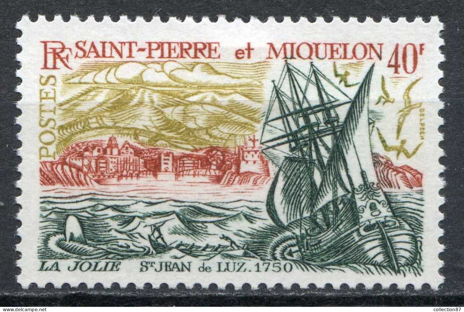 Réf 085 > SAINT PIERRE Et MIQUELON < N° 396 * < Neuf Ch -- MH * --- > Bateaux à Voiles - Voilier - Unused Stamps