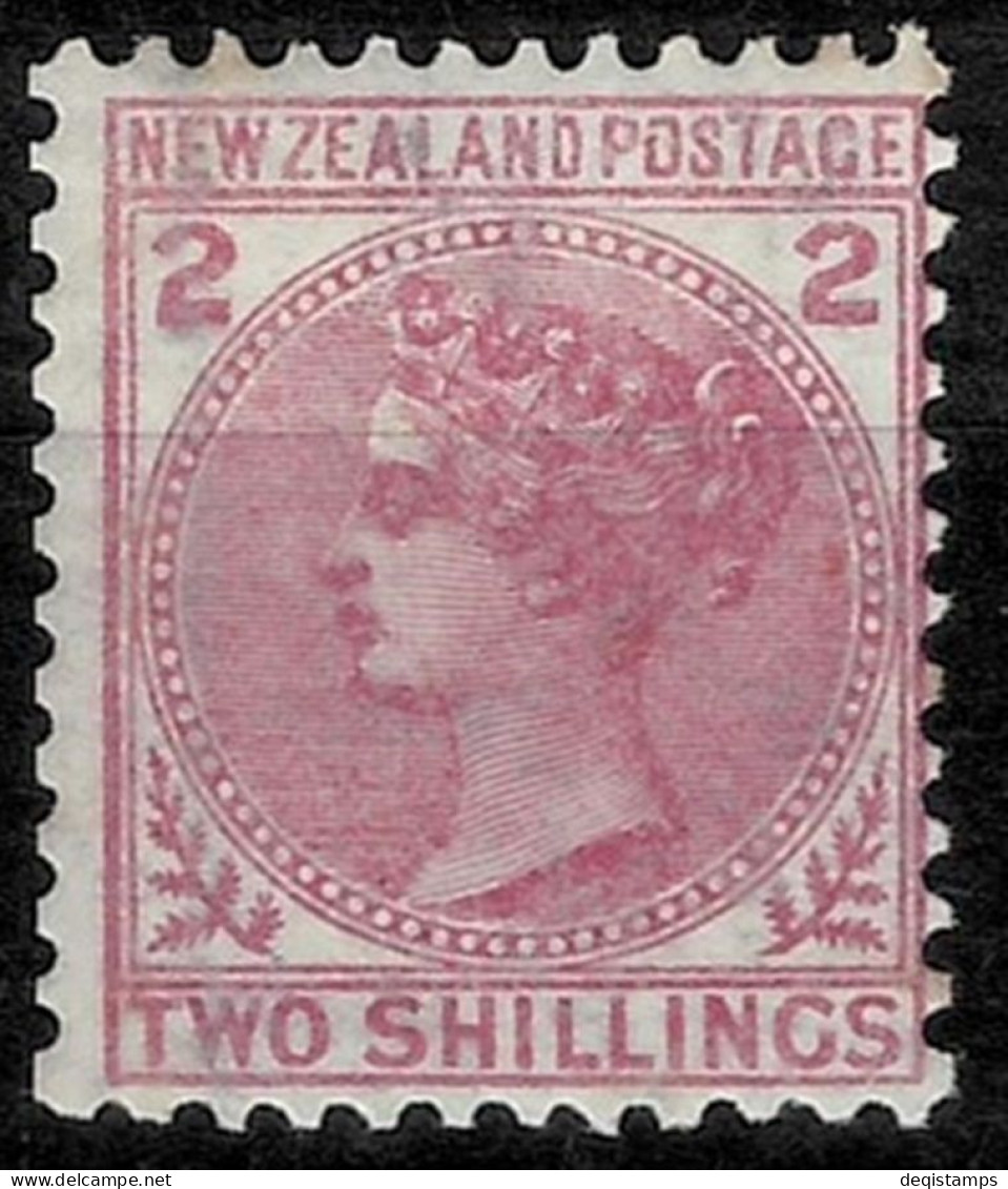 New Zealand Year 1878 Stamp 2 Sh - Green QV SG. 400 £  MH Stamp - Neufs