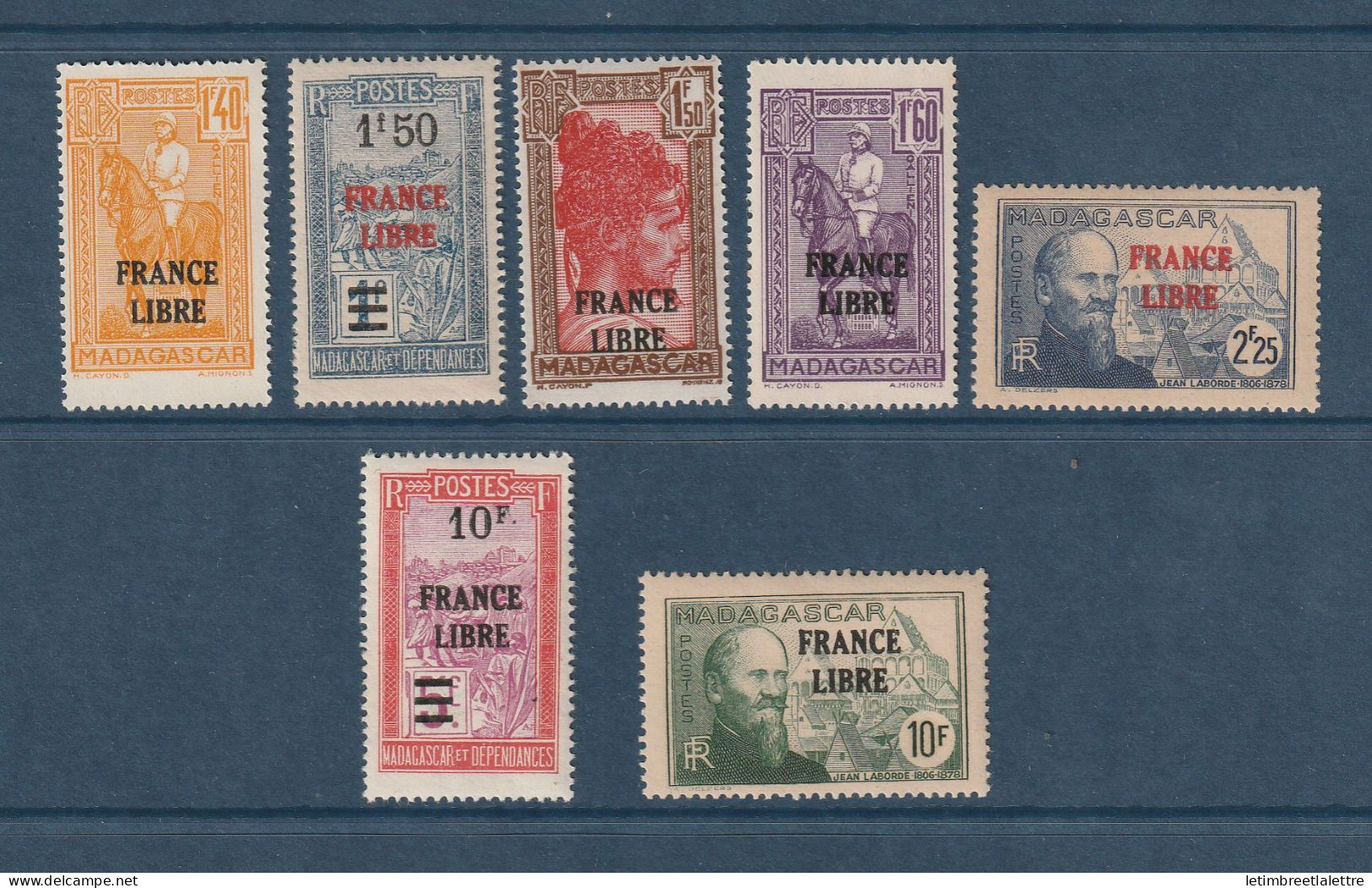 Madagascar - YT N° 246 à 254 ** Manque N° 252 - Neuf Sans Charnière - 1942 - Unused Stamps