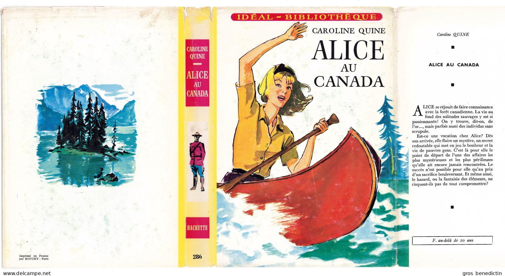 Hachette - Idéal Bibliothèque N°286 Avec Jaquette - Caroline Quine - "Alice Au Canada" - 1965 - Ideal Bibliotheque