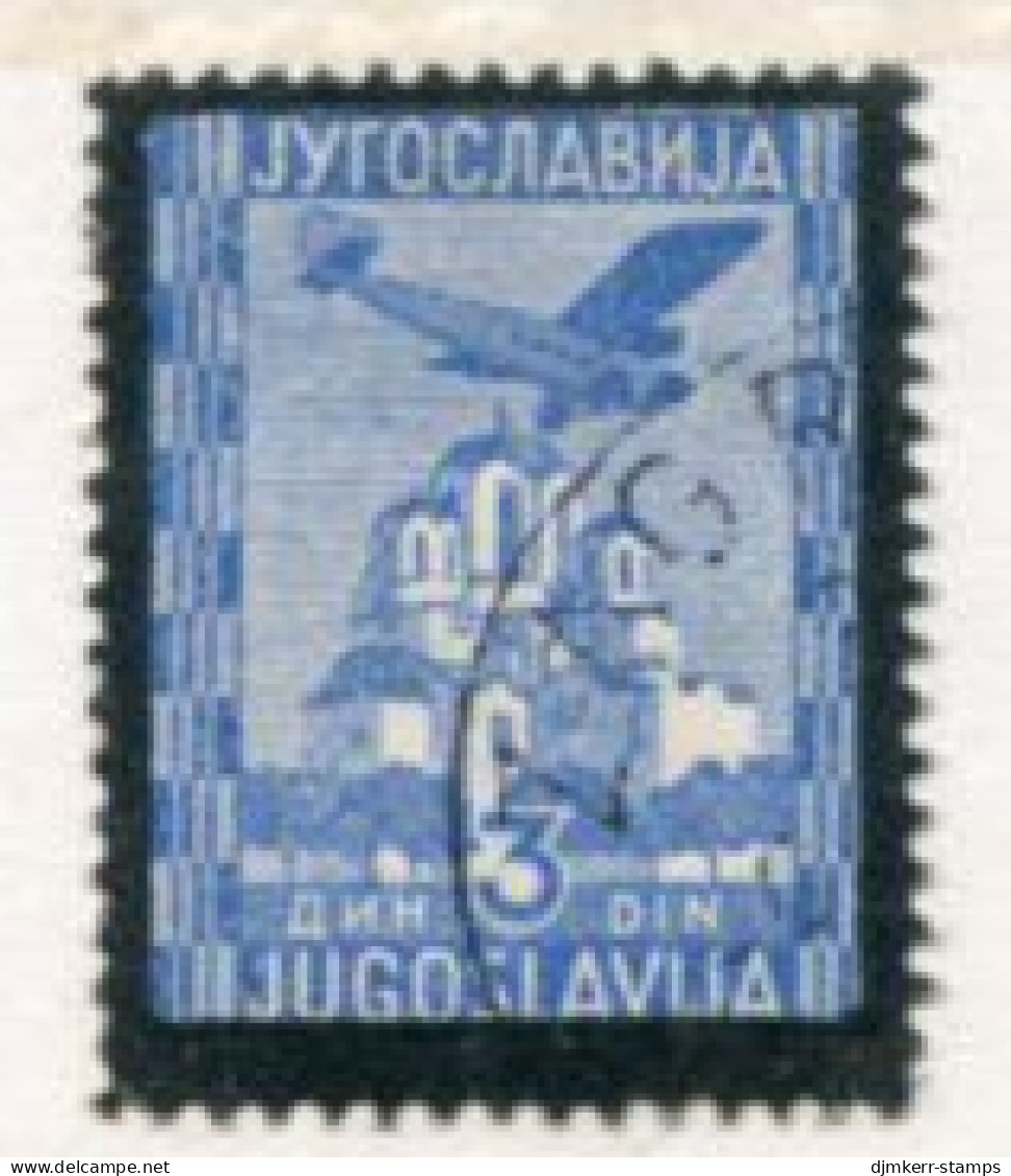 YUGOSLAVIA 1935 KIng Alexander Mourning Airmail Used  Michel 299 - Oblitérés