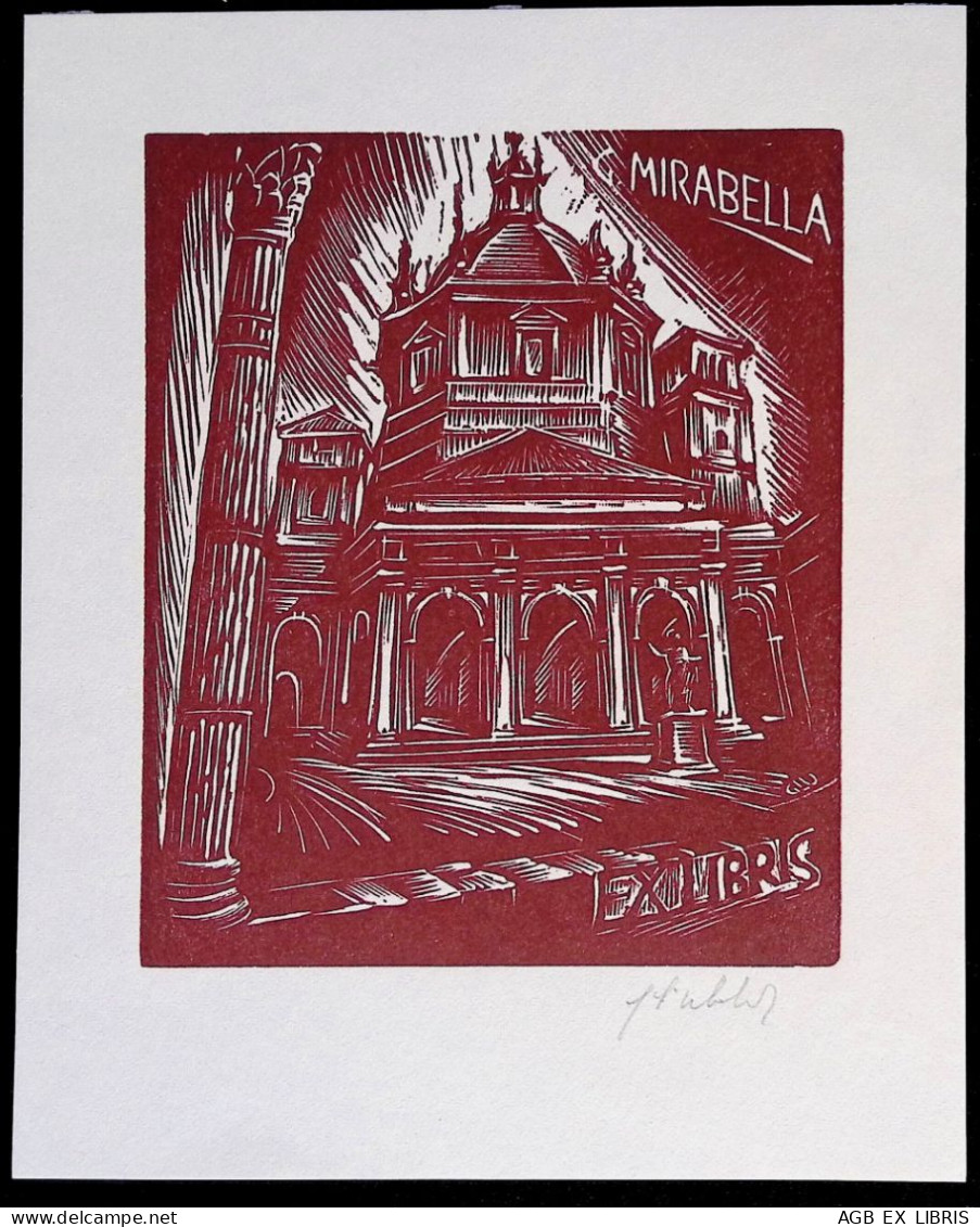 EX LIBRIS GIAN LUIGI UBOLDI Per GIUSEPPE MIRABELLA L24-F01 - Exlibris