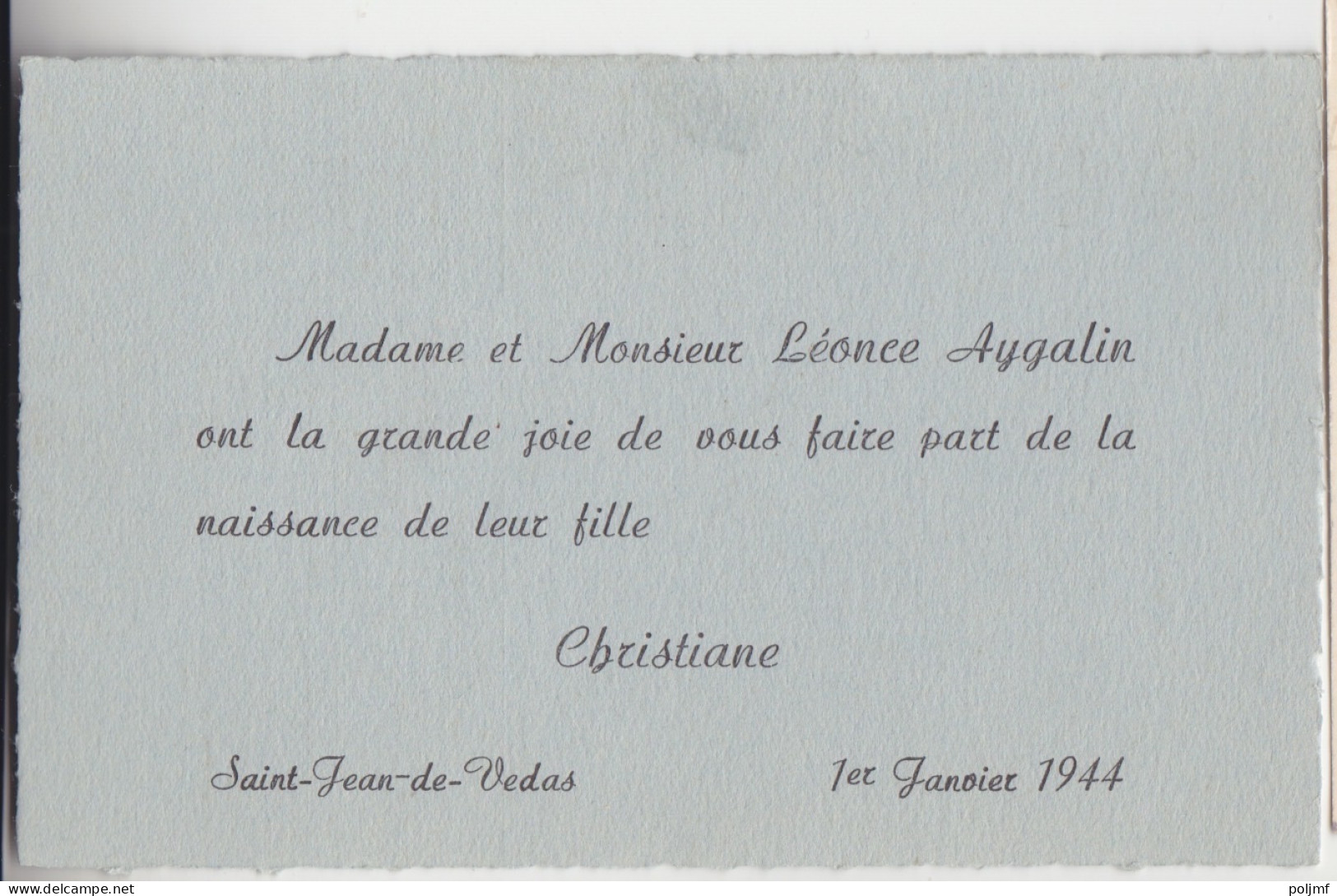 Mignonette Obl. St Jean De Vedas Le 1 I 44 Sur 50c Mercure N° 549 (tarif Imprimés Du 5/1/42) Pour St Jean De Vedas - 1938-42 Mercure