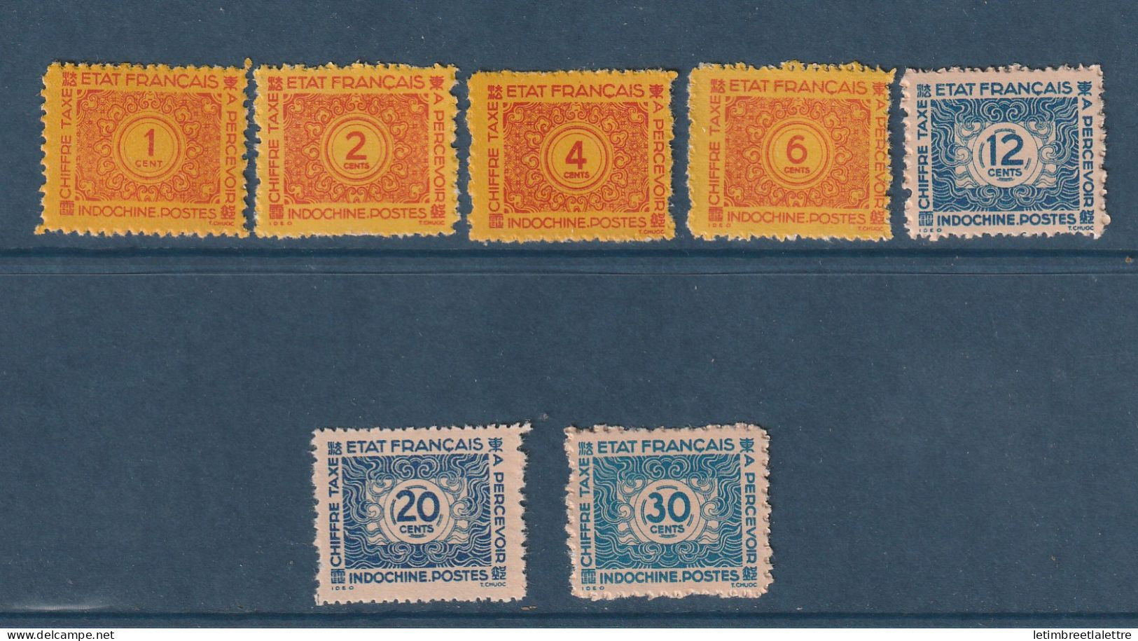 Indochine  Taxe - YT N° 75 à 83 ** Manque 77 Et 80  - Neuf Sans Charnière - Postage Due