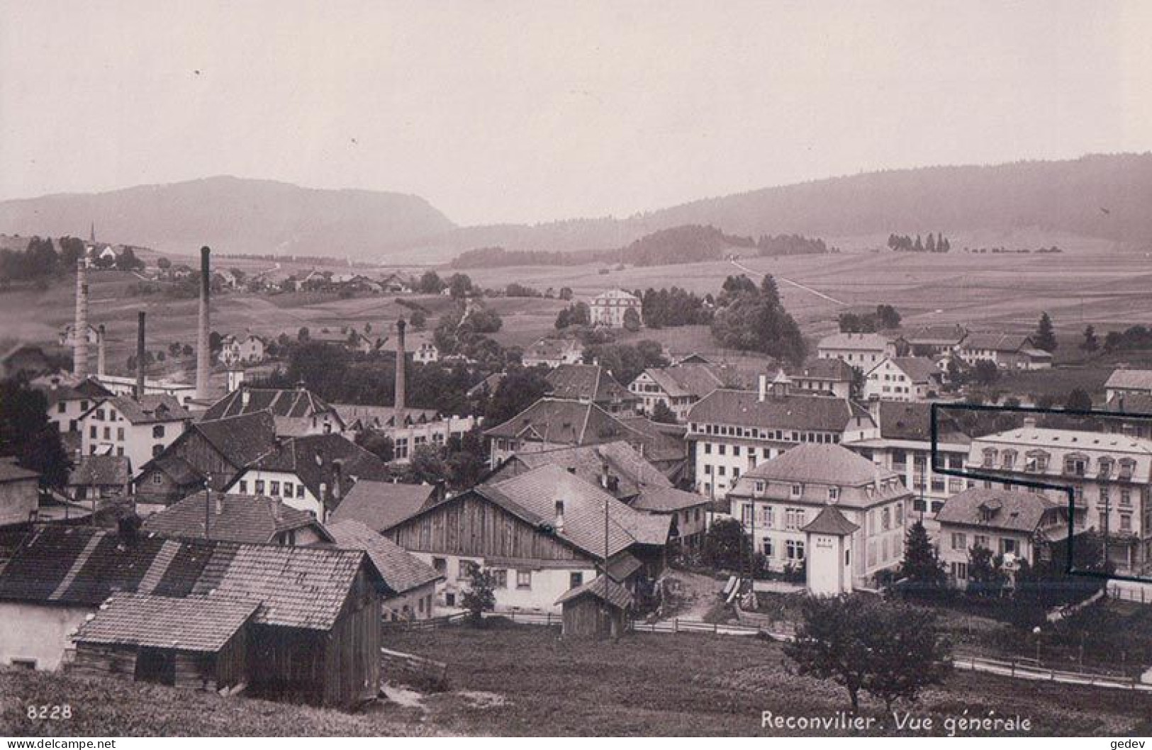 Reconvillier BE, Vue Générale Et Les Usines (8228) - Reconvilier