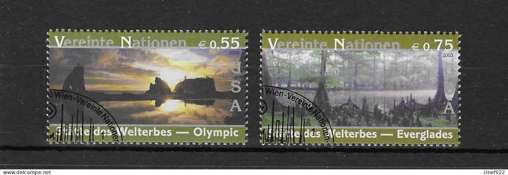 ONU, Nations-Unies, Vienne, Patrimoine Mondial, Etats-Unis 2003, Yv. 410/11 Oblitérés - Oblitérés