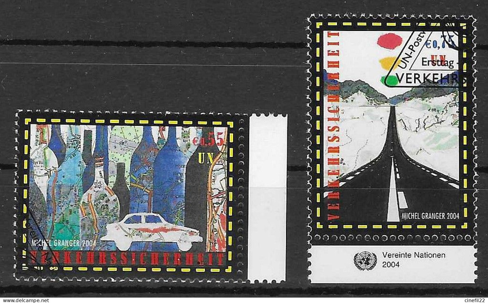 ONU, Nations-Unies, Vienne, Sécurité Routière 2004, Yv. 429/30 Oblitérés - Used Stamps