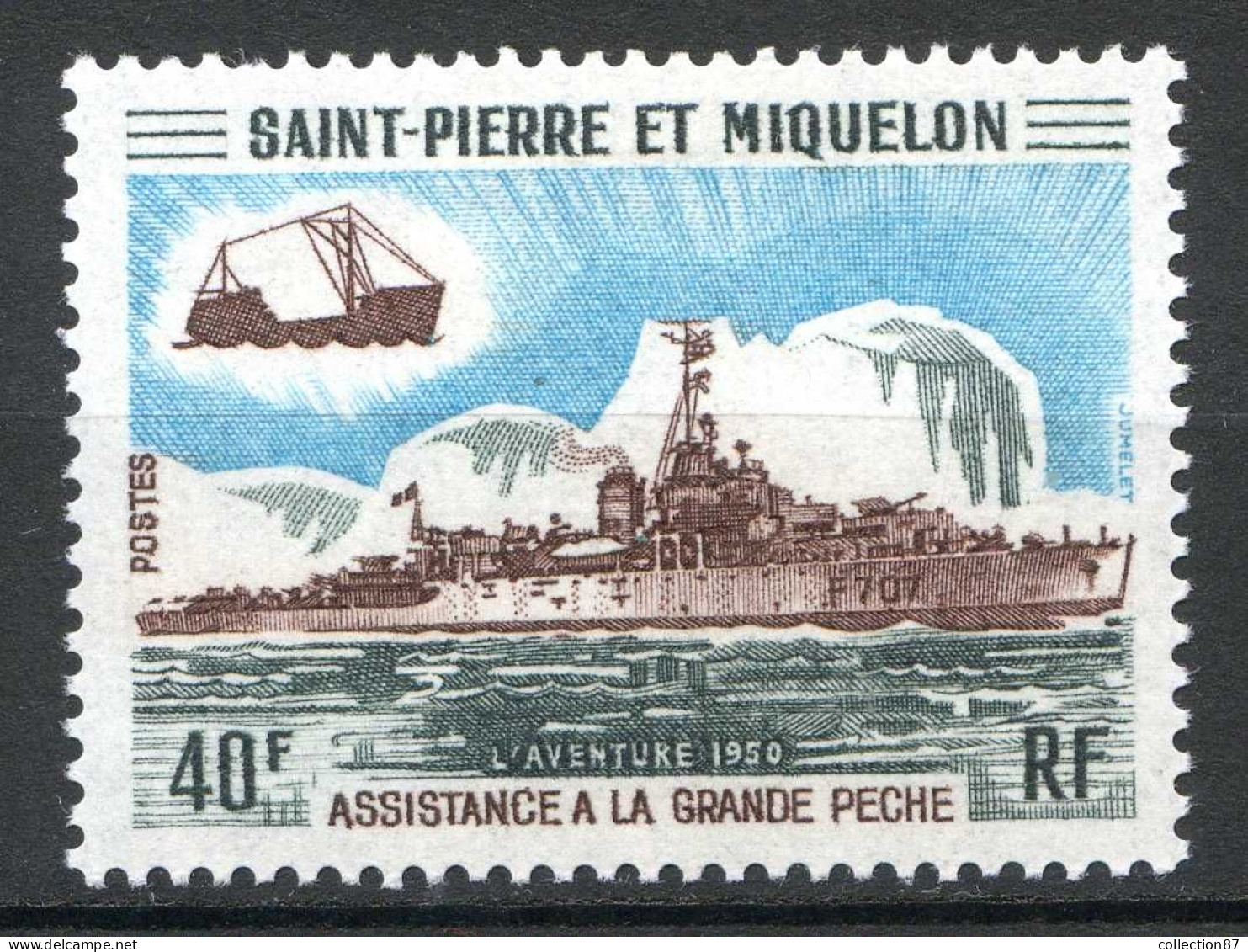 Réf 085 > SAINT PIERRE Et MIQUELON < N° 412 * < Neuf Ch -- MH * --- > Bateau De Peche L'Aventure - Nuovi