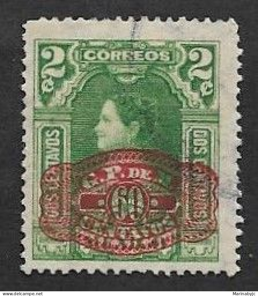 SE)1916 MEXICO, FROM THE INDEPENDENCE SERIES, LEONA VICARIO 3C RED BARREL OVERLOAD 60C ON 2C SCT581, USED - Mexico