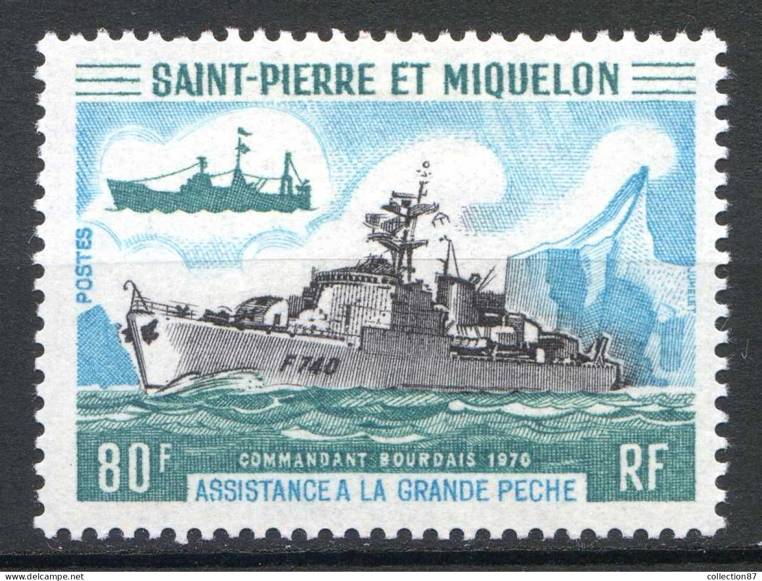 Réf 085 > SAINT PIERRE Et MIQUELON < N° 413 * < Neuf Ch -- MH * --- > Bateau De Peche Commandant Bourdais - Unused Stamps