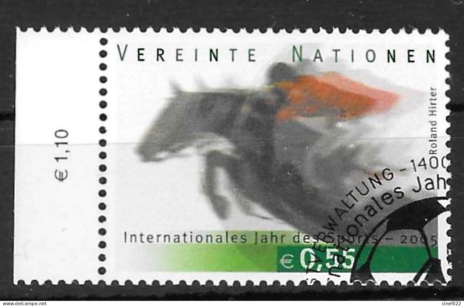 ONU, Nations-Unies, Vienne, Année Du Sport, Cheval, Equitation 2005, Yv. 452 Oblitéré - Gebraucht