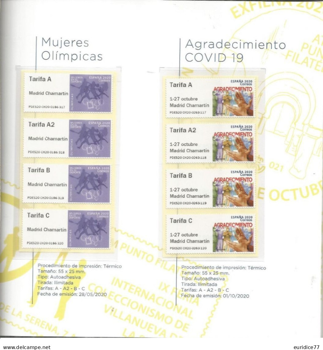 Spain 2020 - Postal Labels ATM Collection - Special Folder Mnh** - Vignette [ATM]