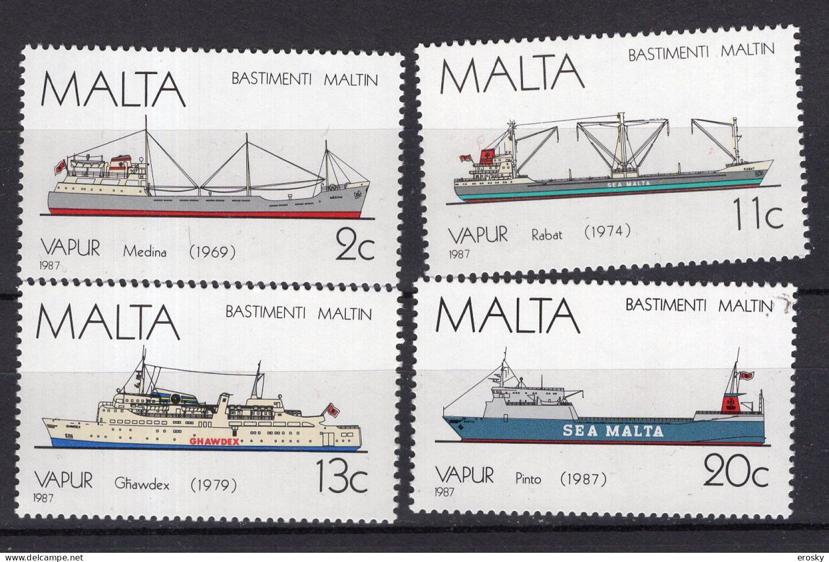 Q4905 - MALTE MALTA Yv 756/59 ** NAVIRES - Malta
