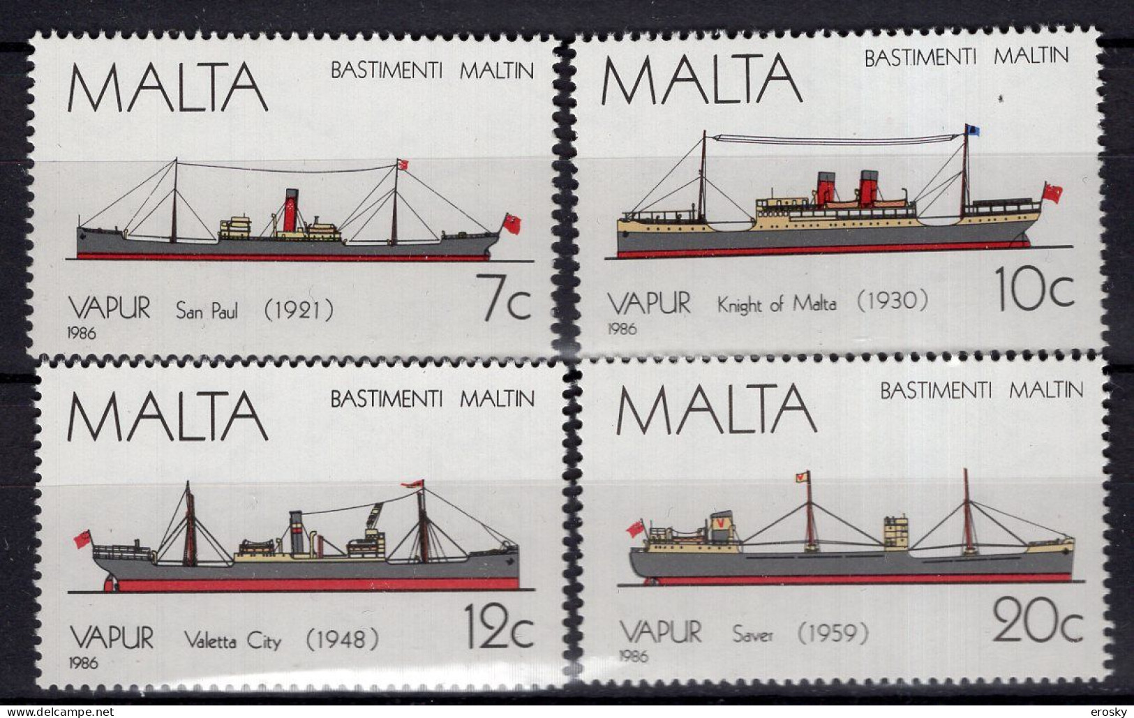 Q4902 - MALTE MALTA Yv 739/42 ** NAVIRES - Malta