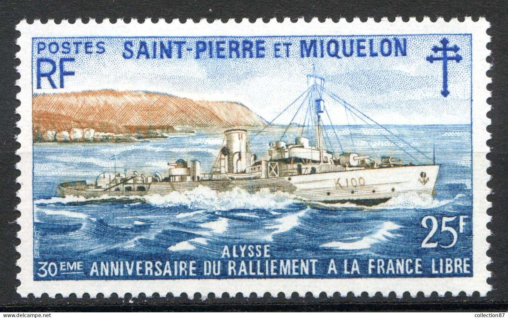 Réf 085 > SAINT PIERRE Et MIQUELON < N° 415 * < Neuf Ch -- MH * --- > Bateau Alysse - Nuevos