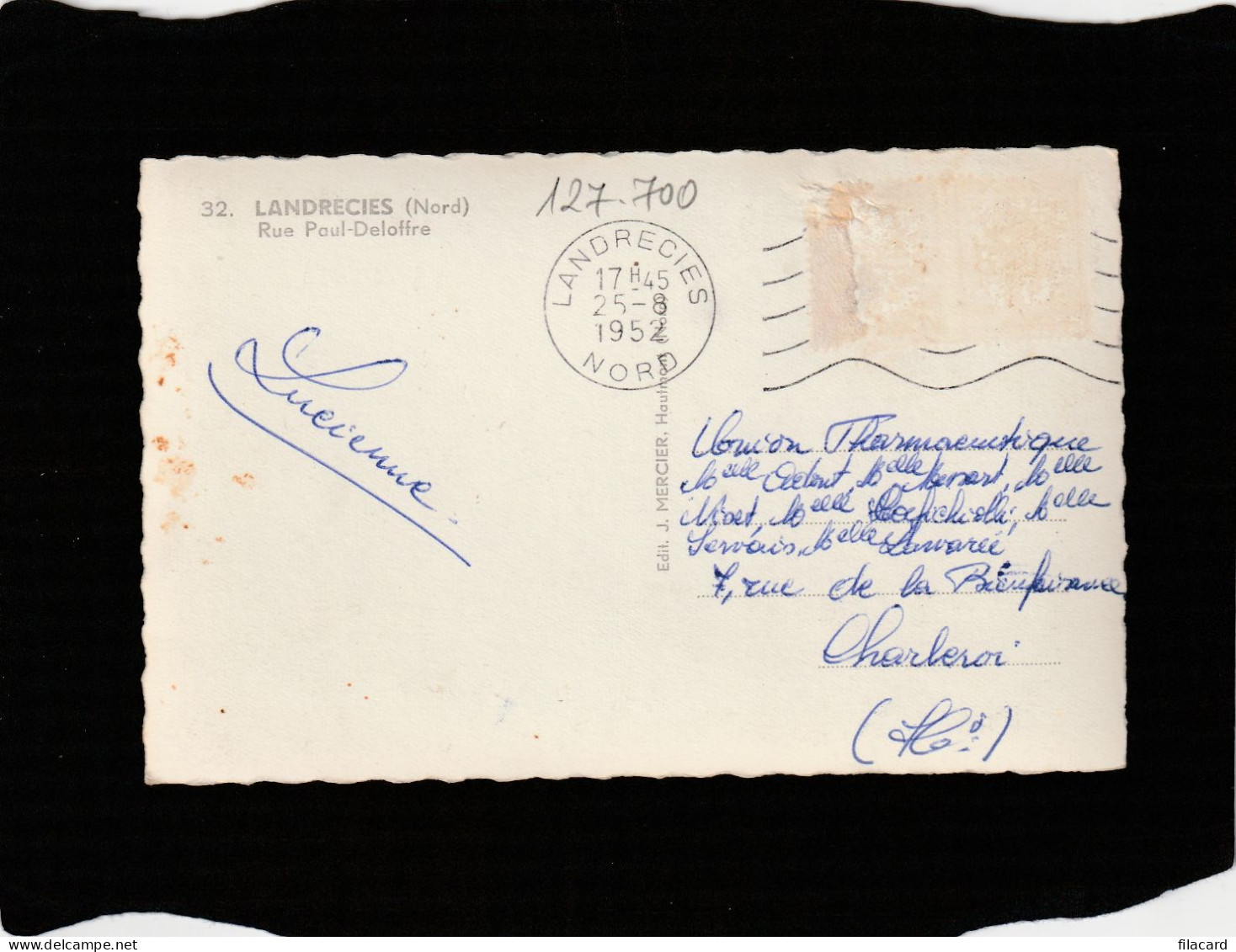 127700          Francia,     Landrecies,   Rue  Paul-Deloffre,   VGSB   1952 - Landrecies