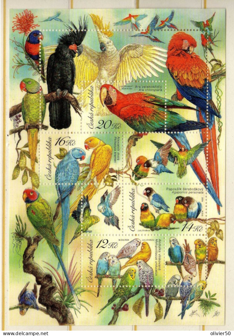 Tchequie - BF  Faune - Oiseaux - Peruches - Peroquets -  Neufs** - MNH - Blocs-feuillets