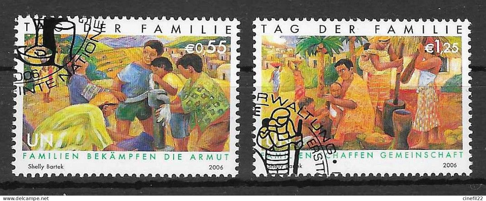 ONU, Nations-Unies, Vienne, Journée Internationale Des Familles 2006, Yv. 476/77 Oblitérés - Used Stamps