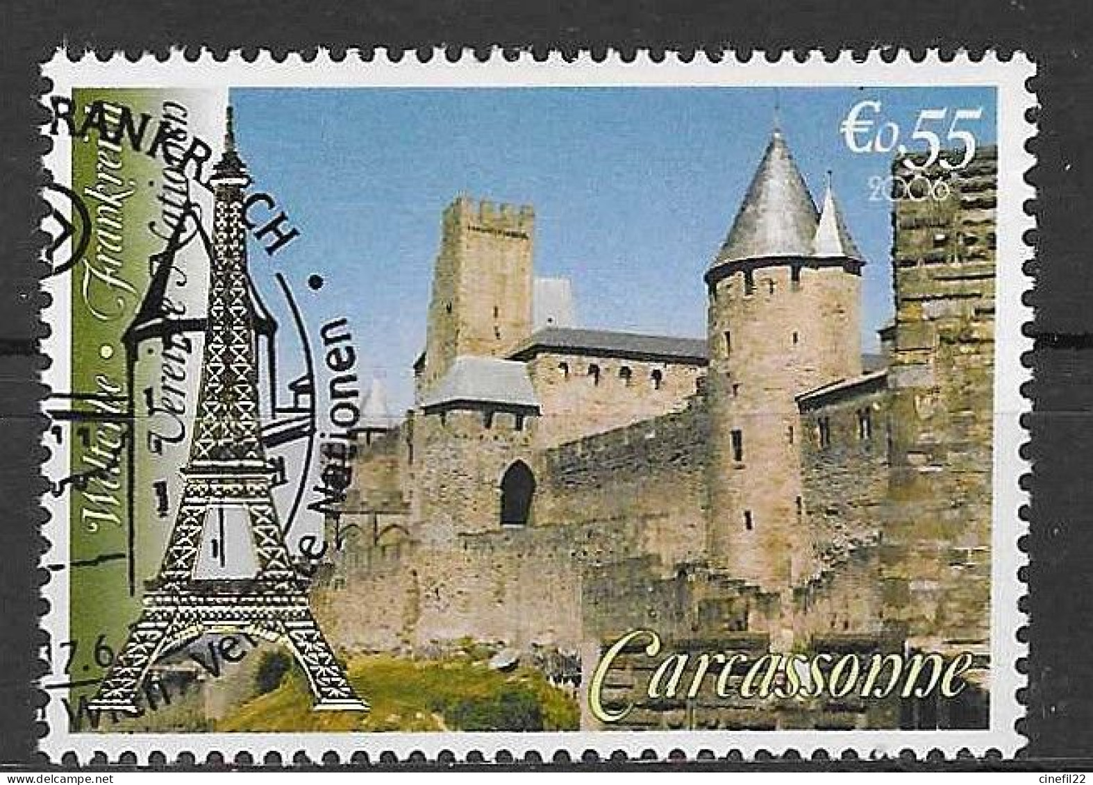ONU, Nations-Unies, Vienne, Patrimoine Mondial France, Carcassonne 2006, Yv. 478 Oblitéré - Gebruikt