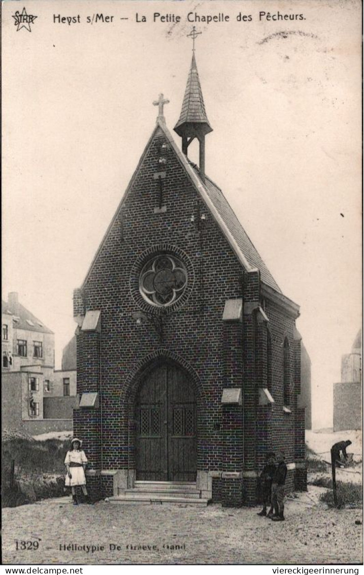 ! Alte Ansichtskarte Heyst Sur Mer, Belgien, 1912, La Petite Chapelle Des Pecheurs - Heist