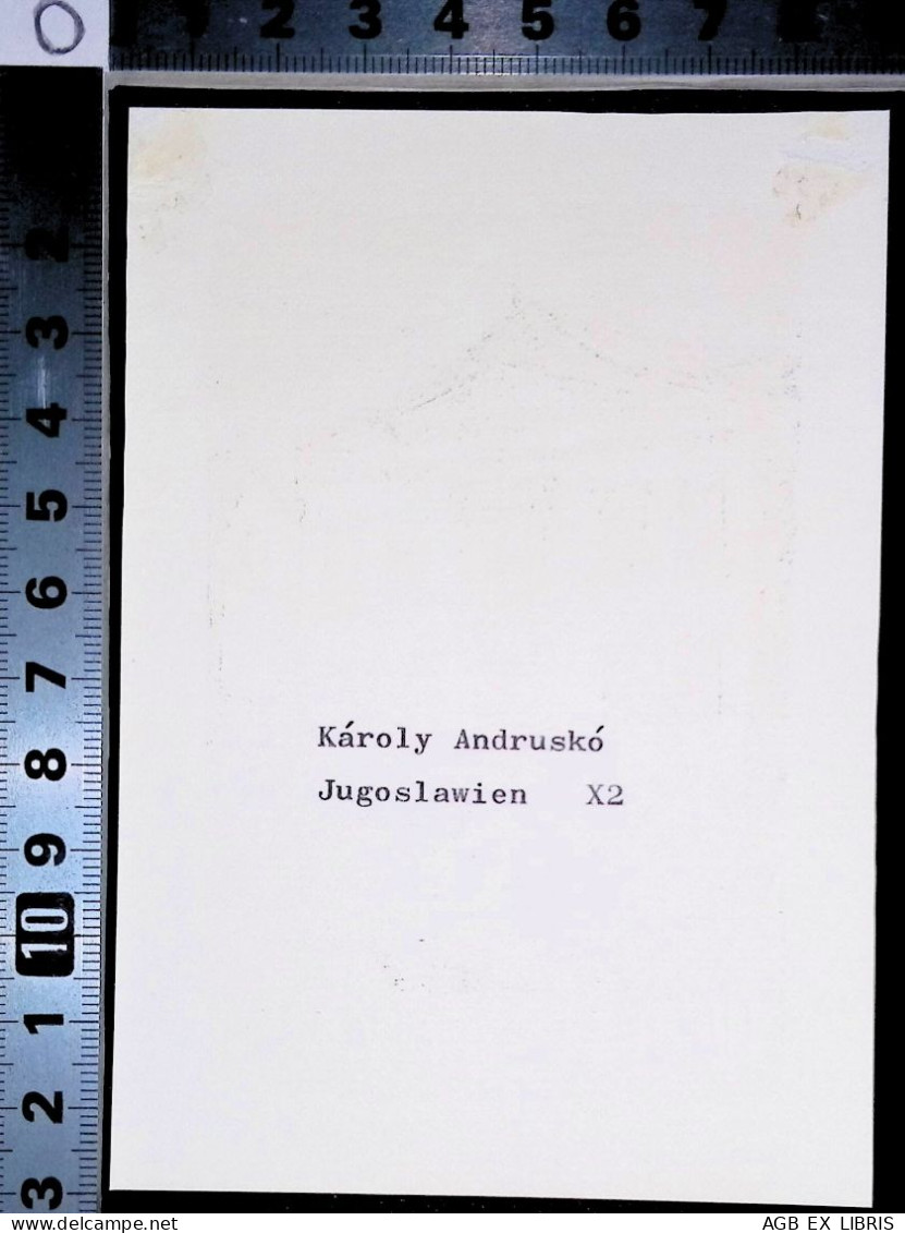 EX LIBRIS KAROLY ANDRUSKO Per HELMER FOGEDGAARD L27bis-F01 - Exlibris
