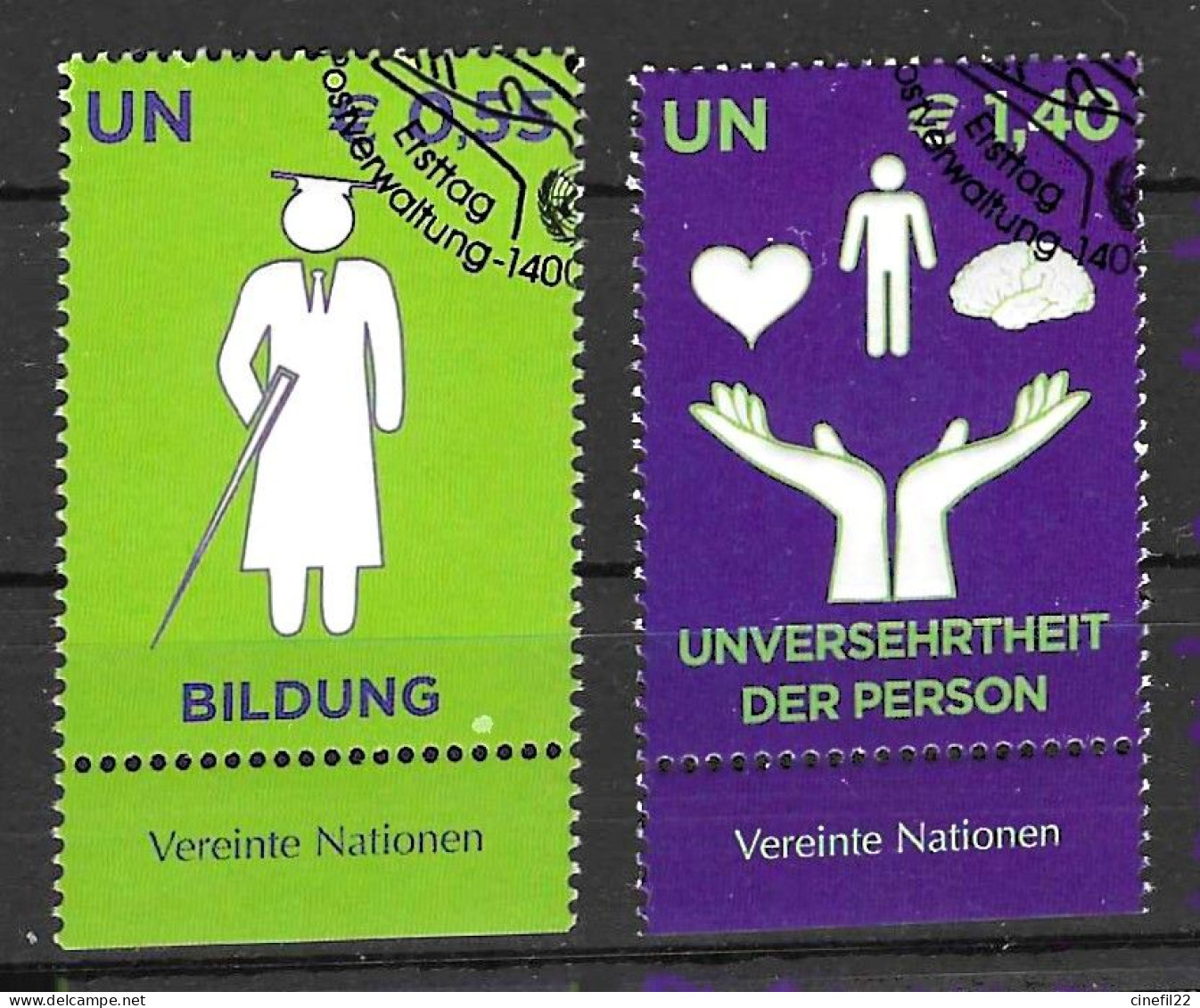ONU, Nations-Unies, Vienne, Droits Des Personnes Handicapées 2008, Yv. 553/54 Oblitérés - Used Stamps