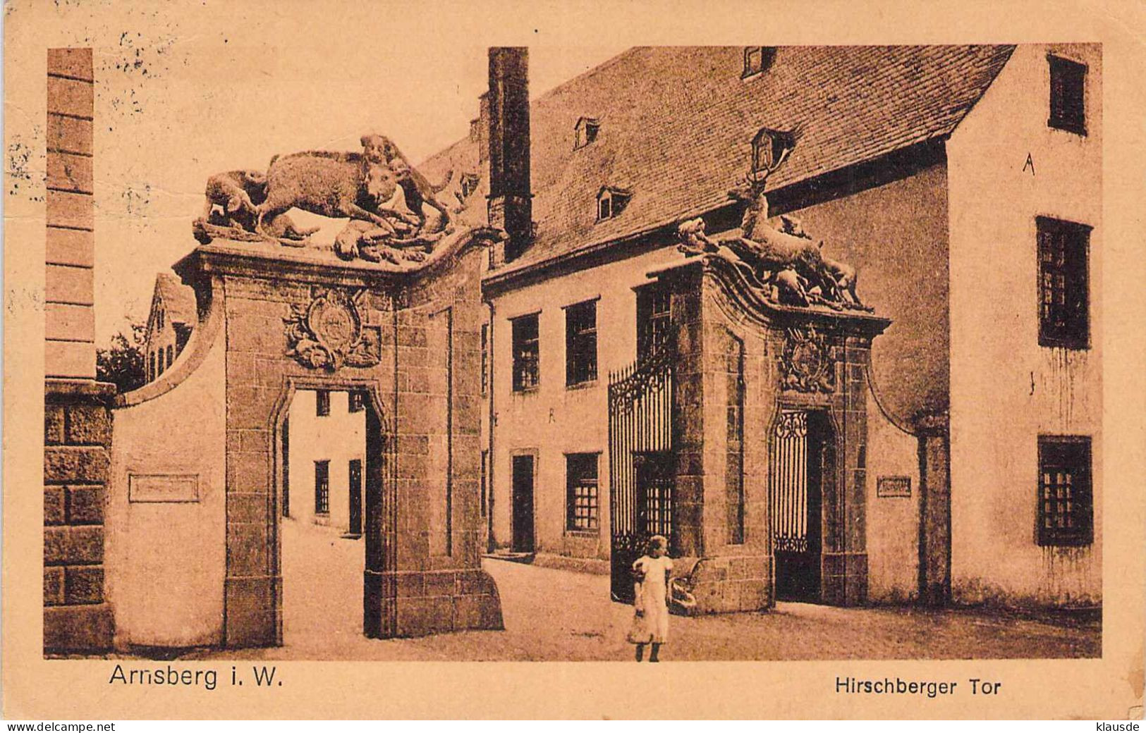 Arnsberg I.W. - Hirschberger Tor Gel.Bahnpost - Arnsberg