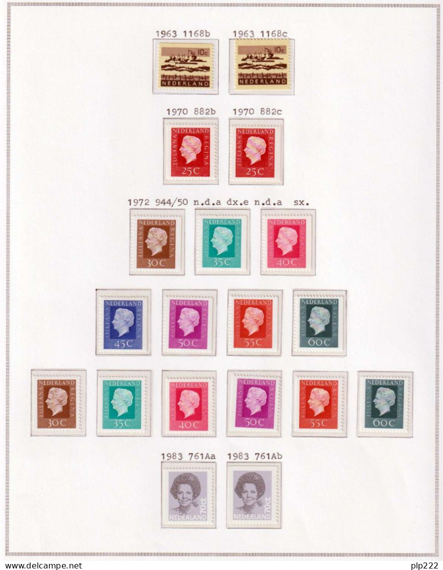Olanda 1946/80 Ordinari Variety 75 Values **/MNH VF - Collezioni