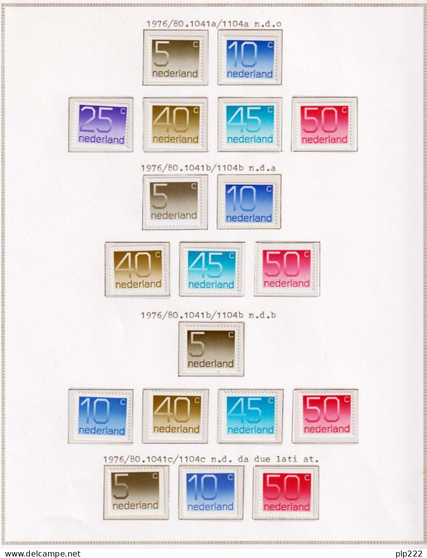 Olanda 1946/80 Ordinari Variety 75 Values **/MNH VF - Colecciones Completas