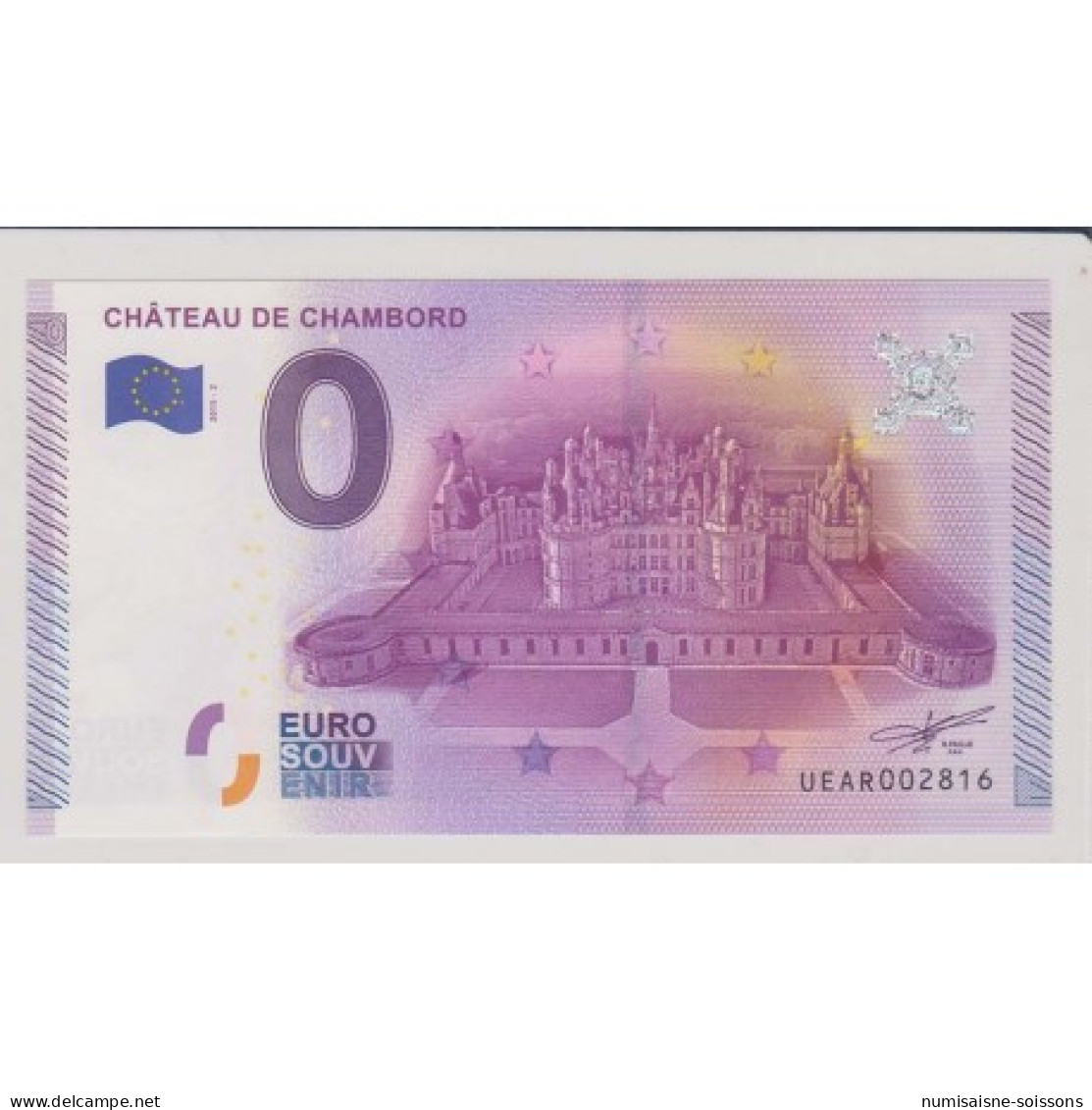 FRANCE - 41250 - CHAMBORD - CHÂTEAU - 2015-2 - Essais Privés / Non-officiels