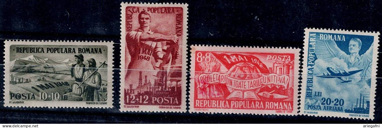 ROMANIA 1948 LABOR DAY MI No 1121-4 MNH VF!! - Neufs
