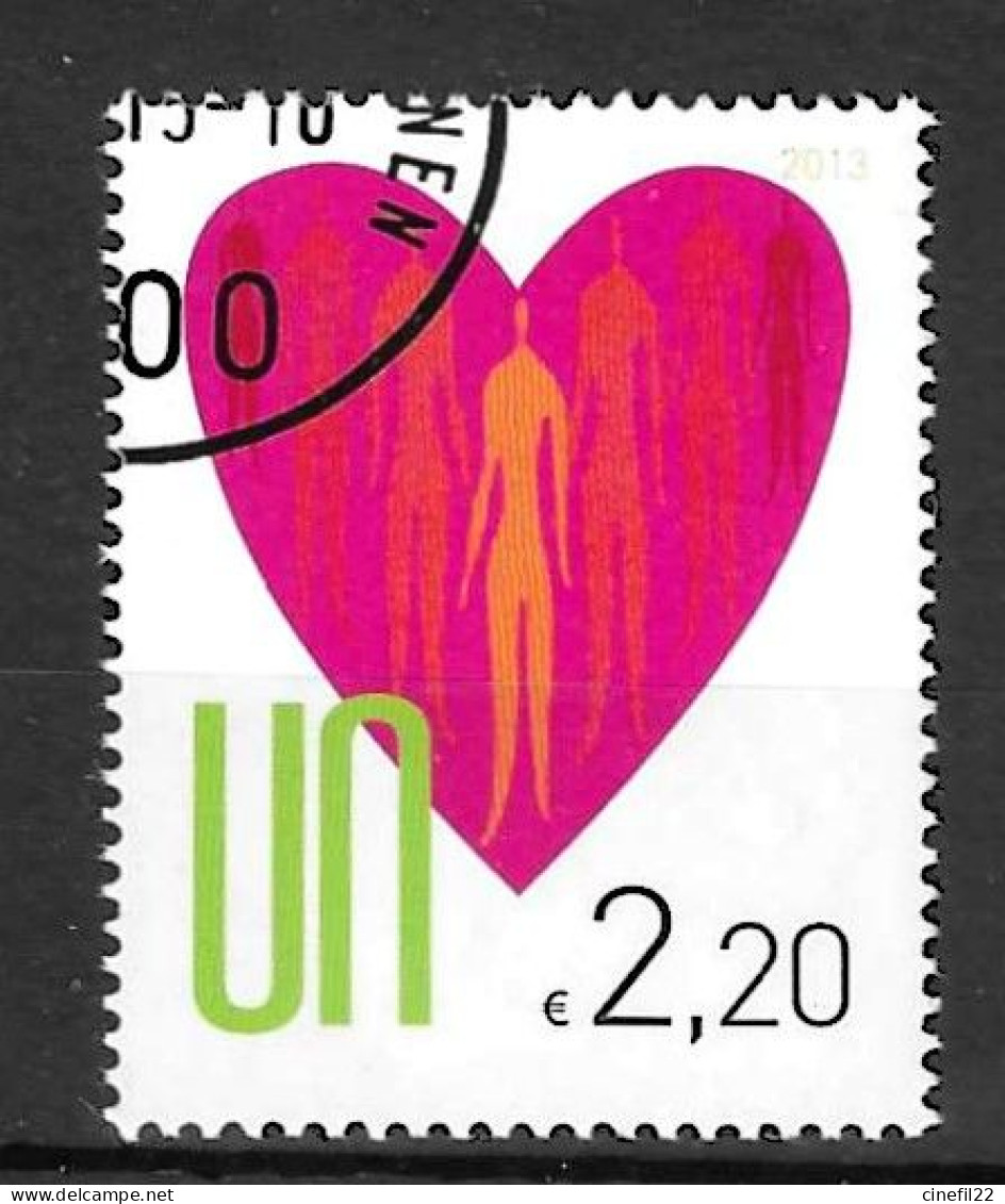 ONU, Nations-Unies, Vienne, Série Courante Silhouettes, Coeur 2013, Yv. 775 Oblitéré - Used Stamps