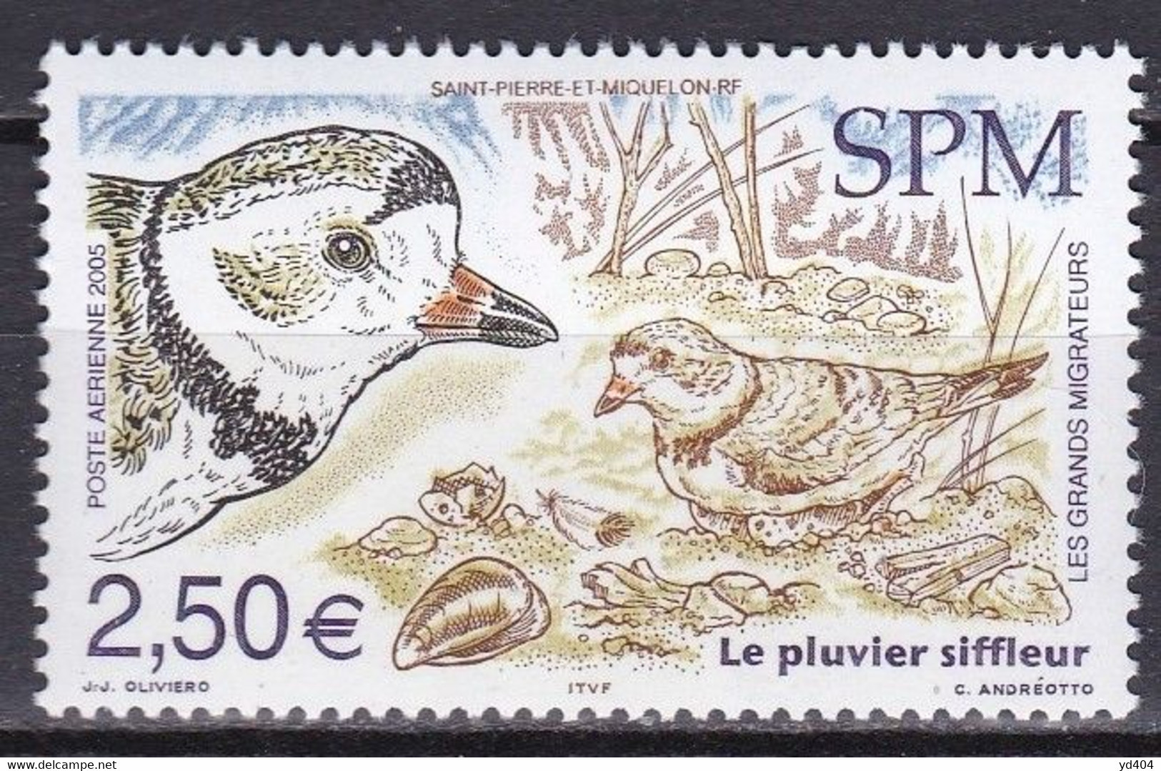 PM-428 – ST PIERRE & MIQUELON – AIRMAIL - 2005 – MIGRATORY BIRDS – SG # 1008 MNH 10,50 € - Neufs