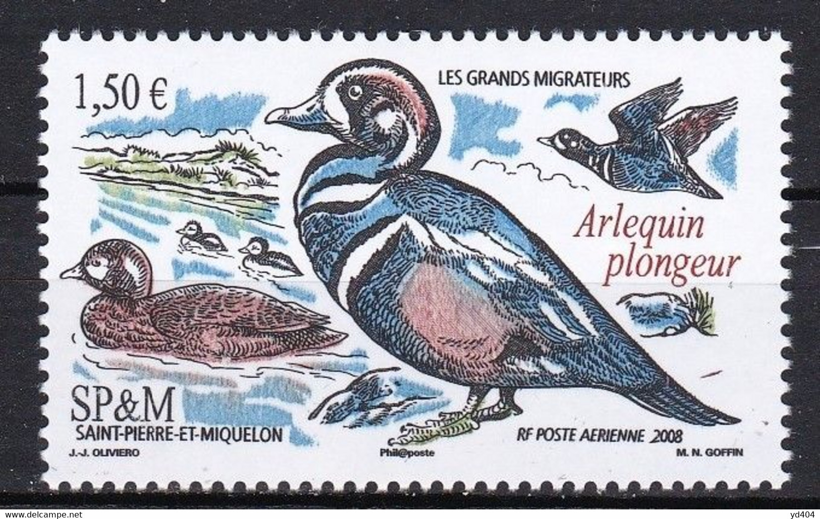 PM-430 – ST PIERRE & MIQUELON – AIRMAIL - 2008 – MIGRATORY BIRDS – SG # 1082 MNH 7 € - Unused Stamps