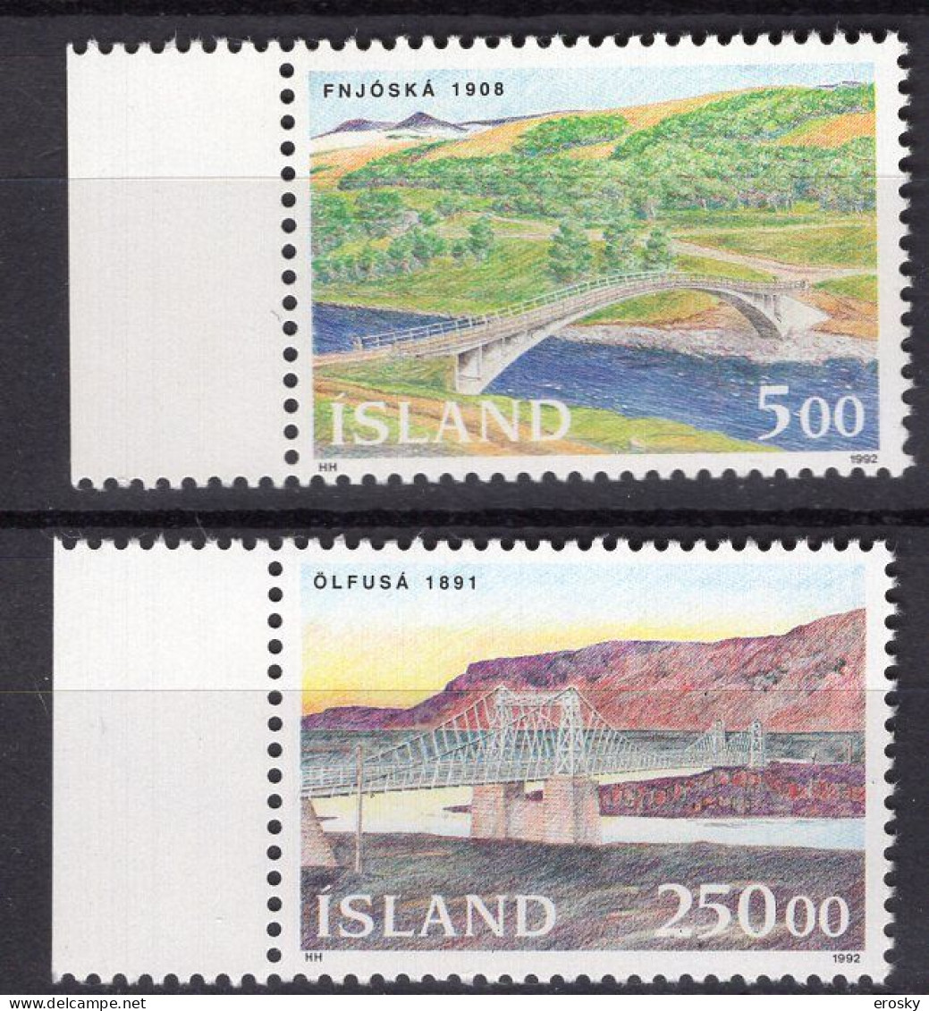 Q1328 - ISLANDE ICELAND Yv N°721/22 ** PONTS - Unused Stamps