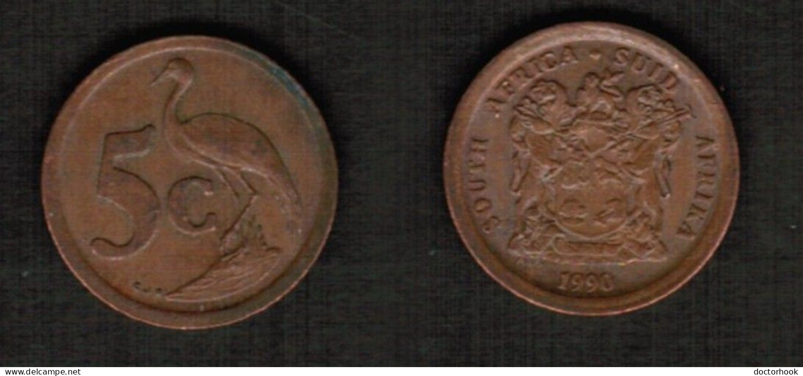 SOUTH AFRICA    5 CENTS 1990 (KM # 134) #7705 - South Africa