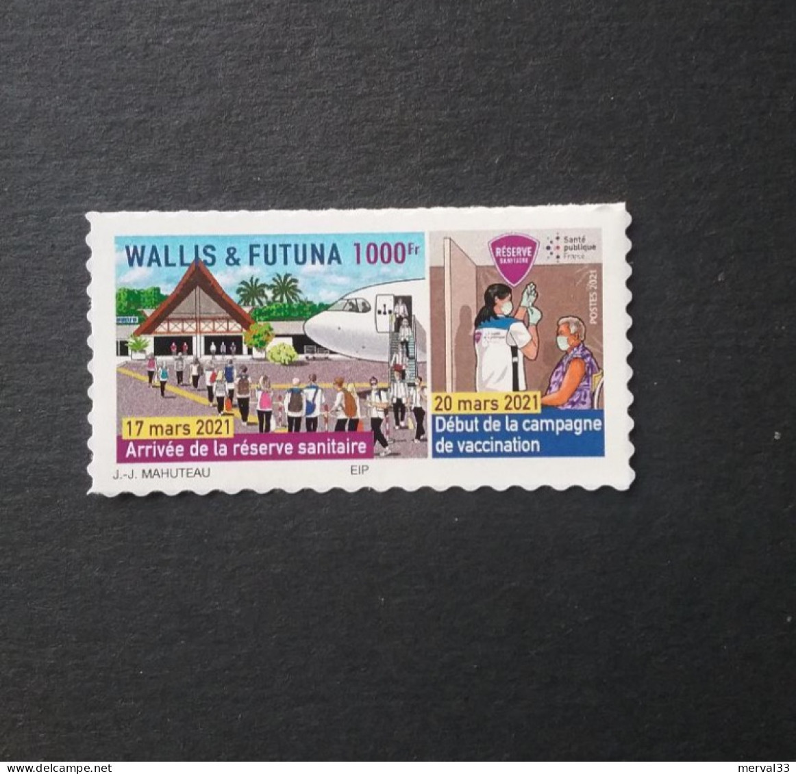 Wallis Et Futuna Adhésif 2021 Début De La Campagne De Vaccination - Arrivée De La Réserve Sanitaire - Unused Stamps