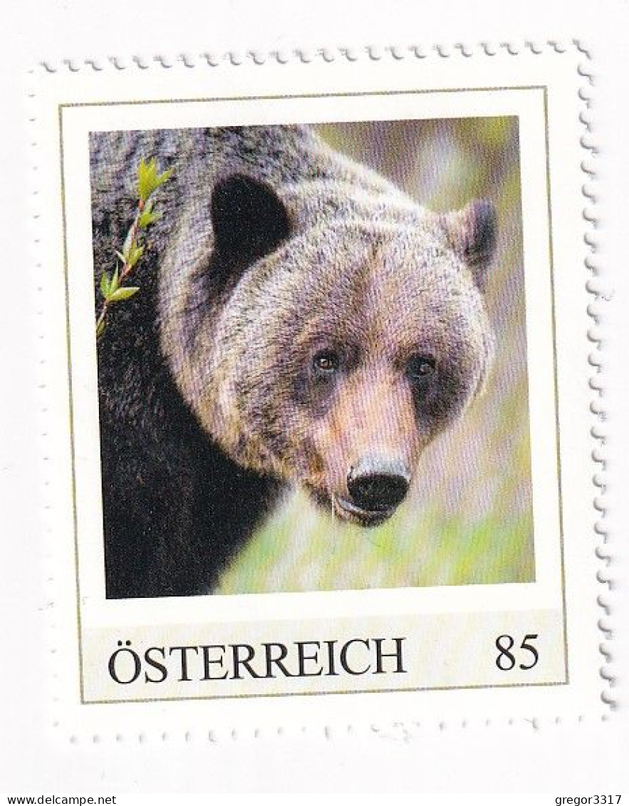 ÖSTERREICH - EXOTISCHE TIERE - GRIZZLYBÄR - Amerika  - Personalisierte Briefmarke ** Postfrisch - Francobolli Personalizzati