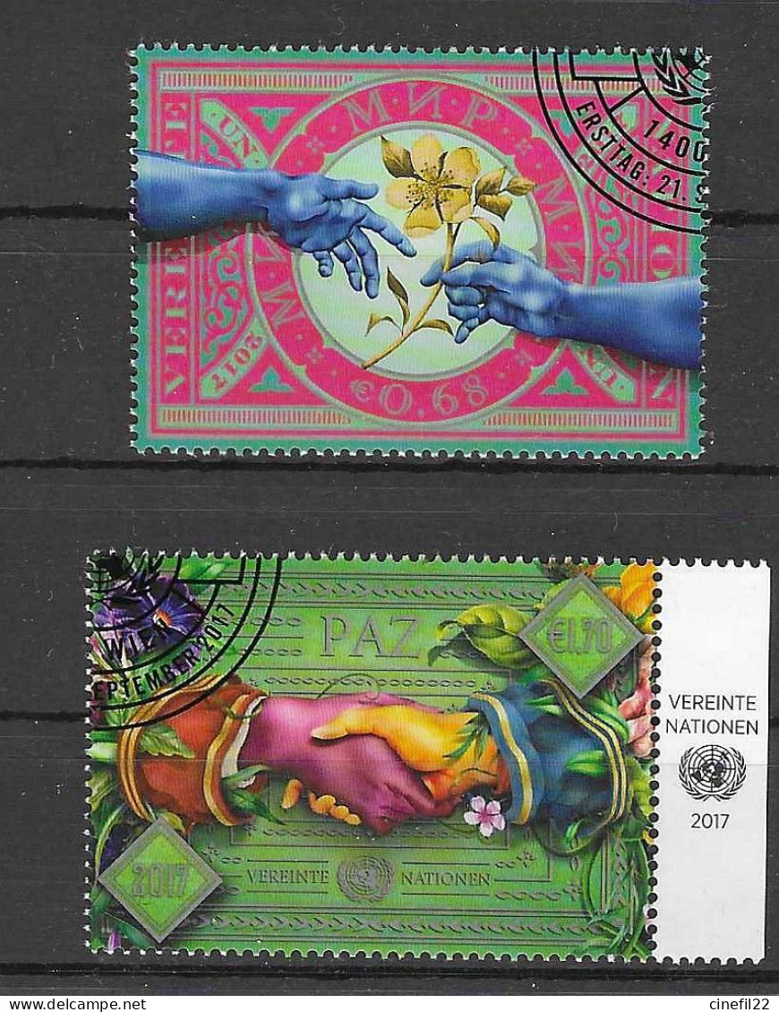 ONU, Nations-Unies, Vienne, Journée Internationale De La Paix 2017 Yv. 980/81 Oblitérés - Used Stamps