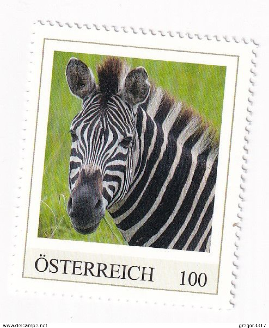 ÖSTERREICH - EXOTISCHE TIERE - ZEBRA AFRIKA  - Personalisierte Briefmarke ** Postfrisch - Francobolli Personalizzati