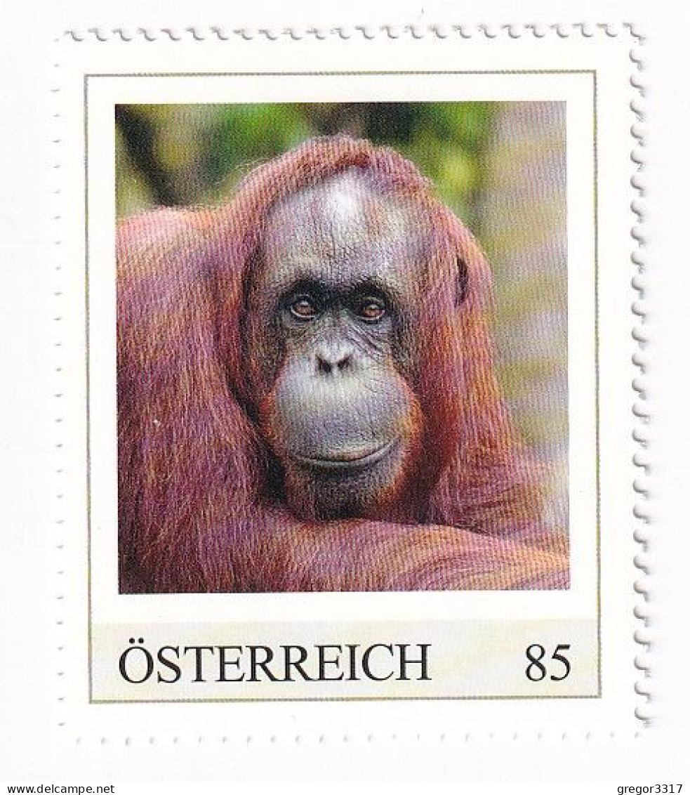 ÖSTERREICH - EXOTISCHE TIERE - ORANG UTAN Asien  - Personalisierte Briefmarke ** Postfrisch - Francobolli Personalizzati